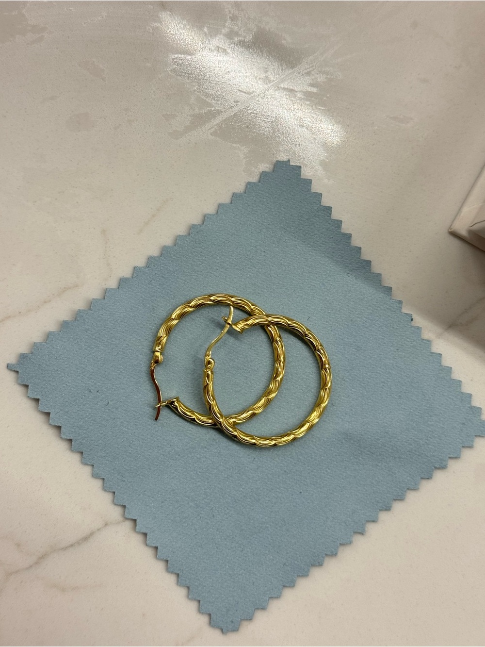 Twisted Gold Hoop Earrings - Women Jewelry